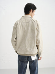Men's Tie-Dye Oversized Collar Jacket