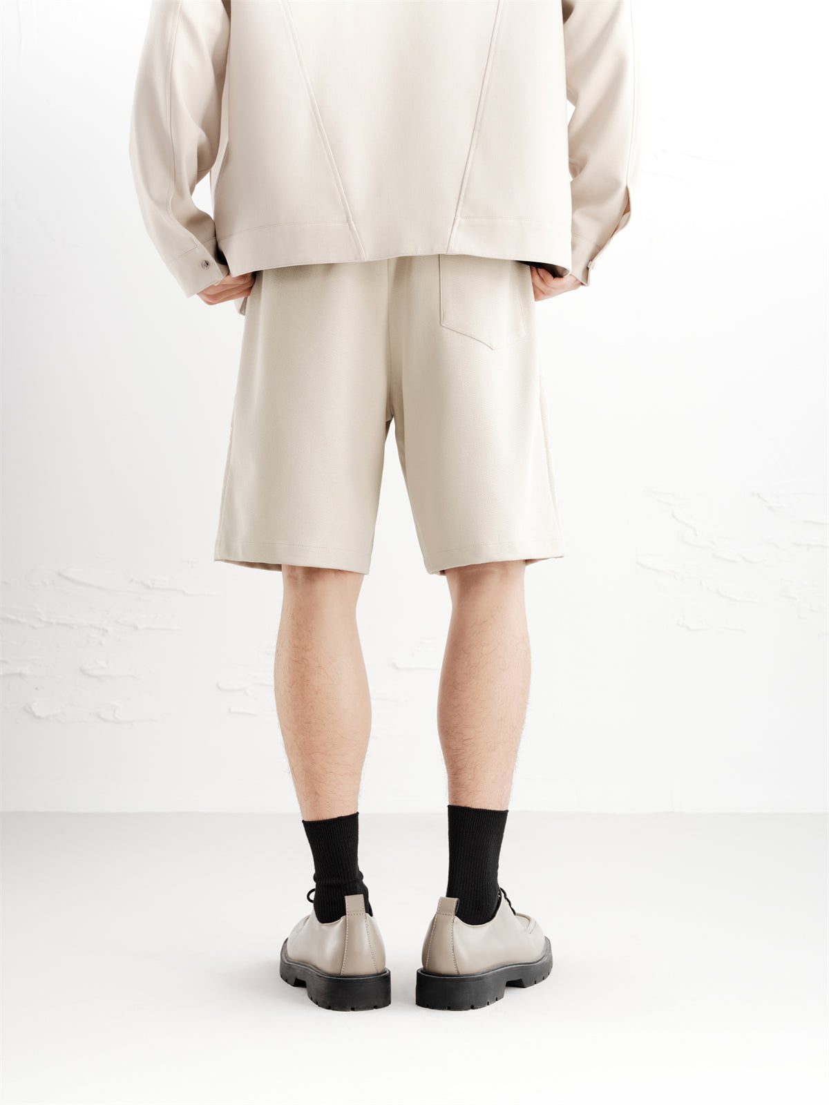 Men's Textured Jacquard Embroidered Shorts