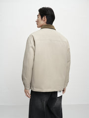 Men's Utility Down Jacket with Contrast Details