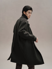 Men's Vintage Double-Breasted Wool Coat