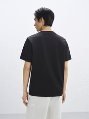 Men's Solid Embossed Knit T-Shirt