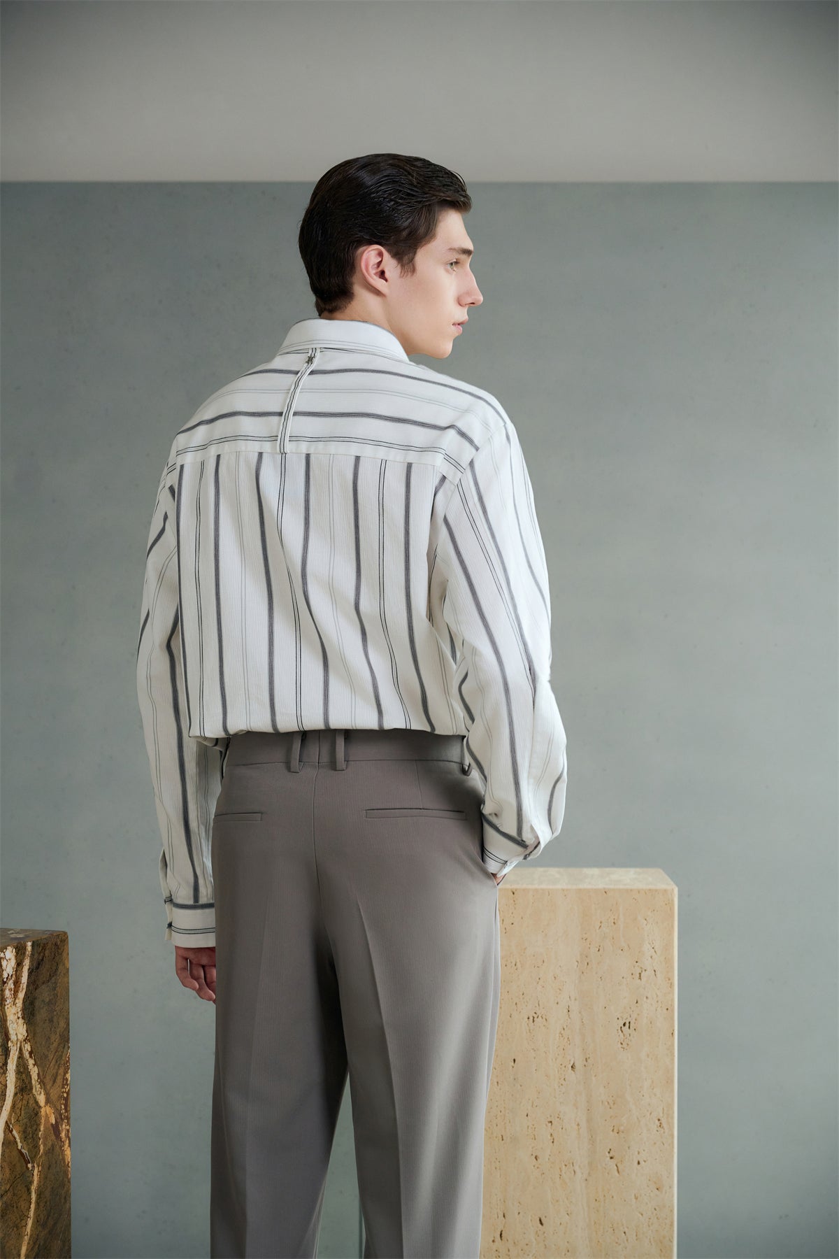 Men's Contrast Striped Shirt