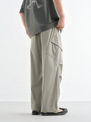 Men's Khaki Utility Pants with Patch Pockets