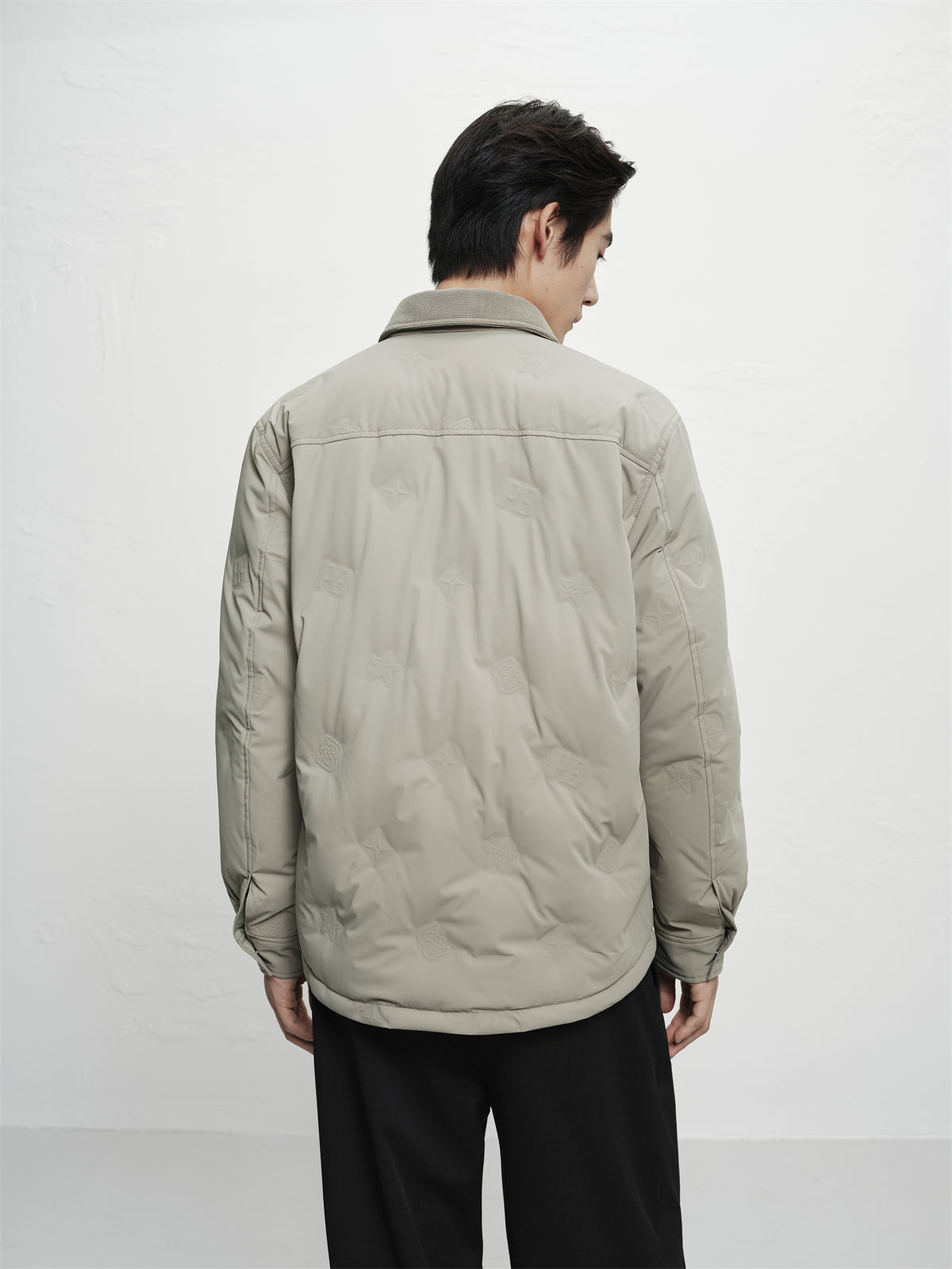Men's Solid Lightweight Down Shirt Jacket
