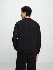 Men's Raglan-Sleeve Jacquard Zip-Up Knit Cardigan