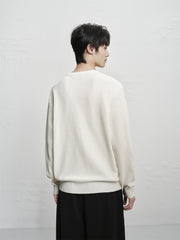 Men's Basic Chenille Textured Knit Sweater