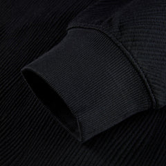 Men's Black Twill Jacquard Breathable Sweatshirt